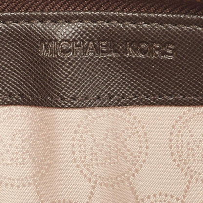 Michael Kors Dark Monogram Coated Canvas Zip Around Wallet