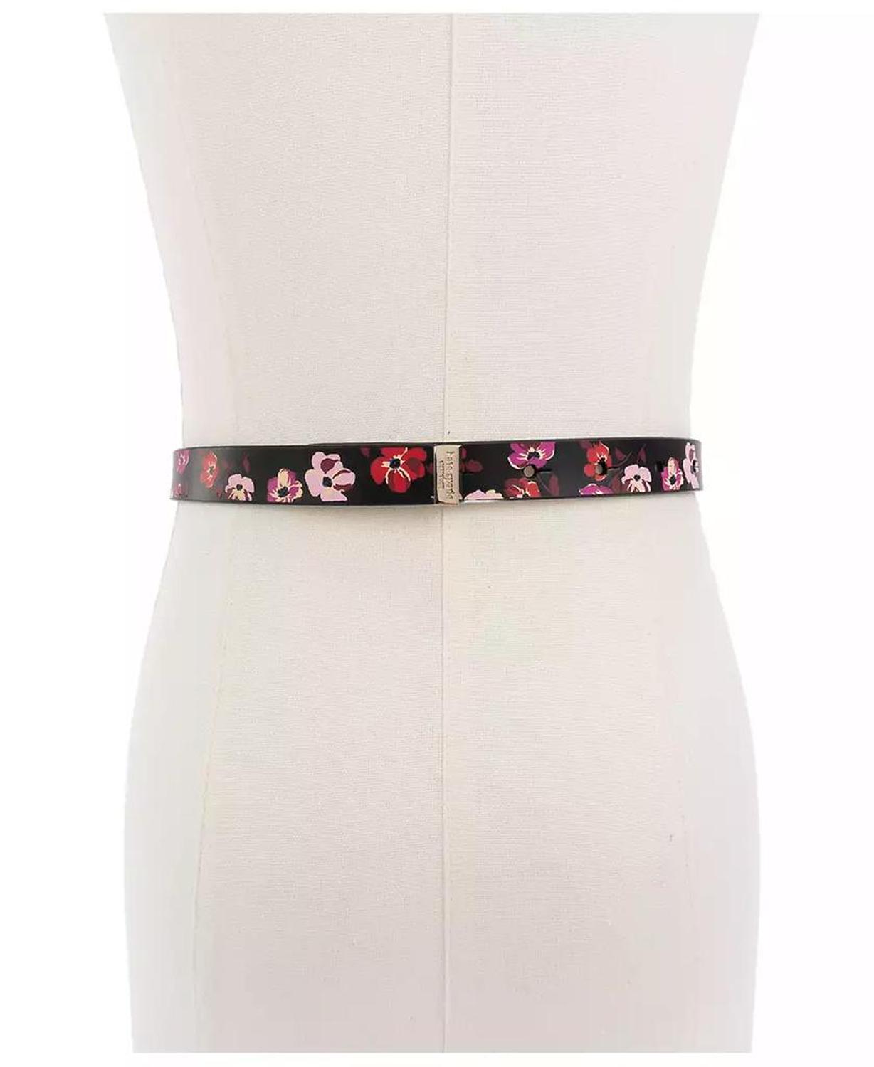 Women's 19mm Fall Poppies Bow Belt