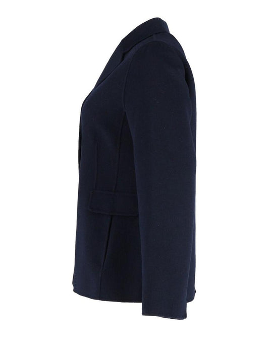 S’Max Mara Short Blazer in Navy Blue Wool