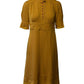 Marc Jacobs Vintage Style Dress in Yellow Mustard Silk