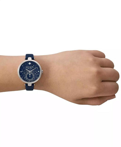 Women's Holland Navy Leather Watch 34mm