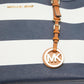 Michael Kors   Leather Stripe Jet Set Travel Tote