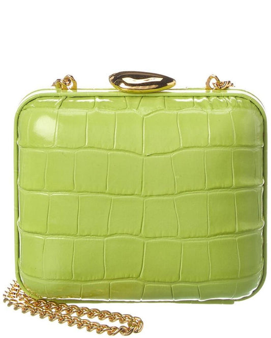 Michael Kors Collection Mini Box Croc-Embossed Leather Minaudiere