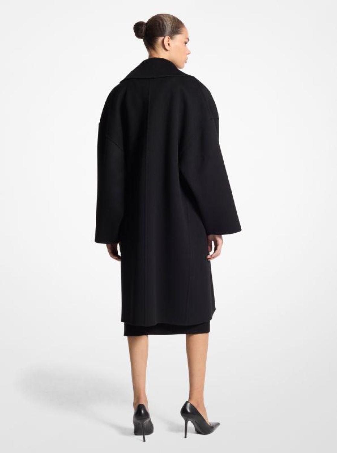 Double Faced Wool Melton Clutch Coat