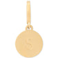 Gold-Tone Initial Polished Disc Charm Pendant