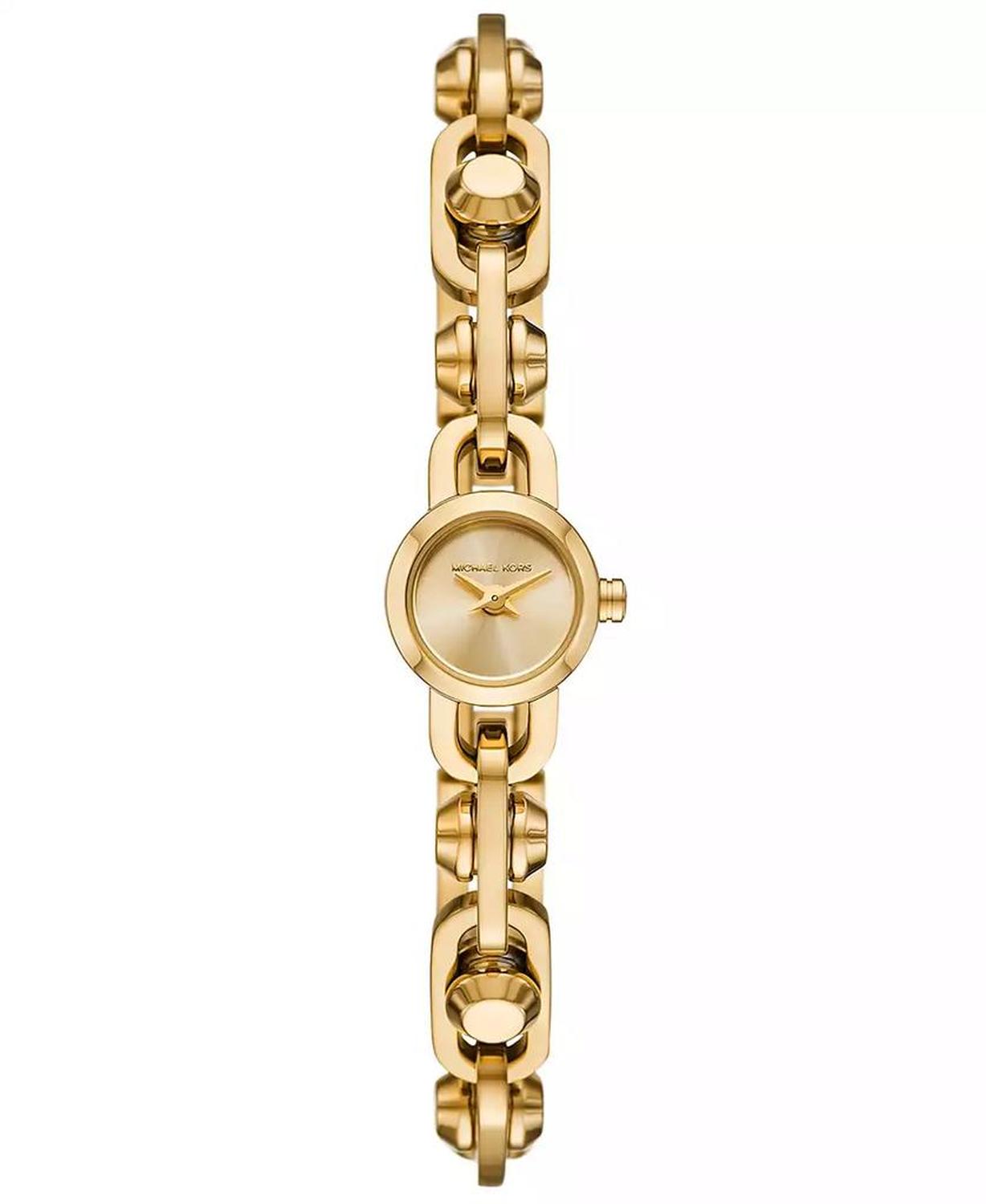 Women's MK Astor Link Two-Hand Gold-Tone Stainless Steel Watch 14mm