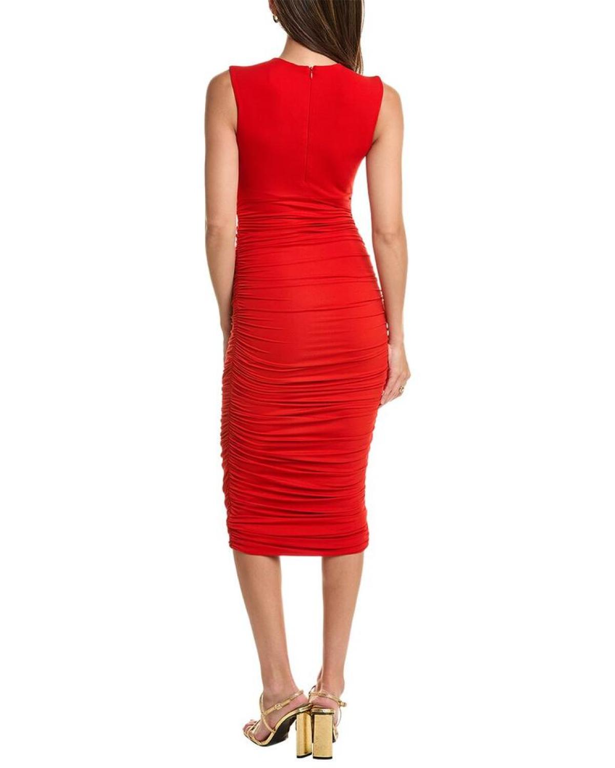 Michael Kors Collection Jersey Ruched Sheath Dress