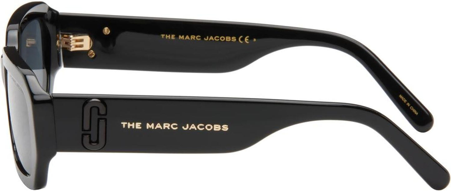 Black Rectangular Acetate Sunglasses