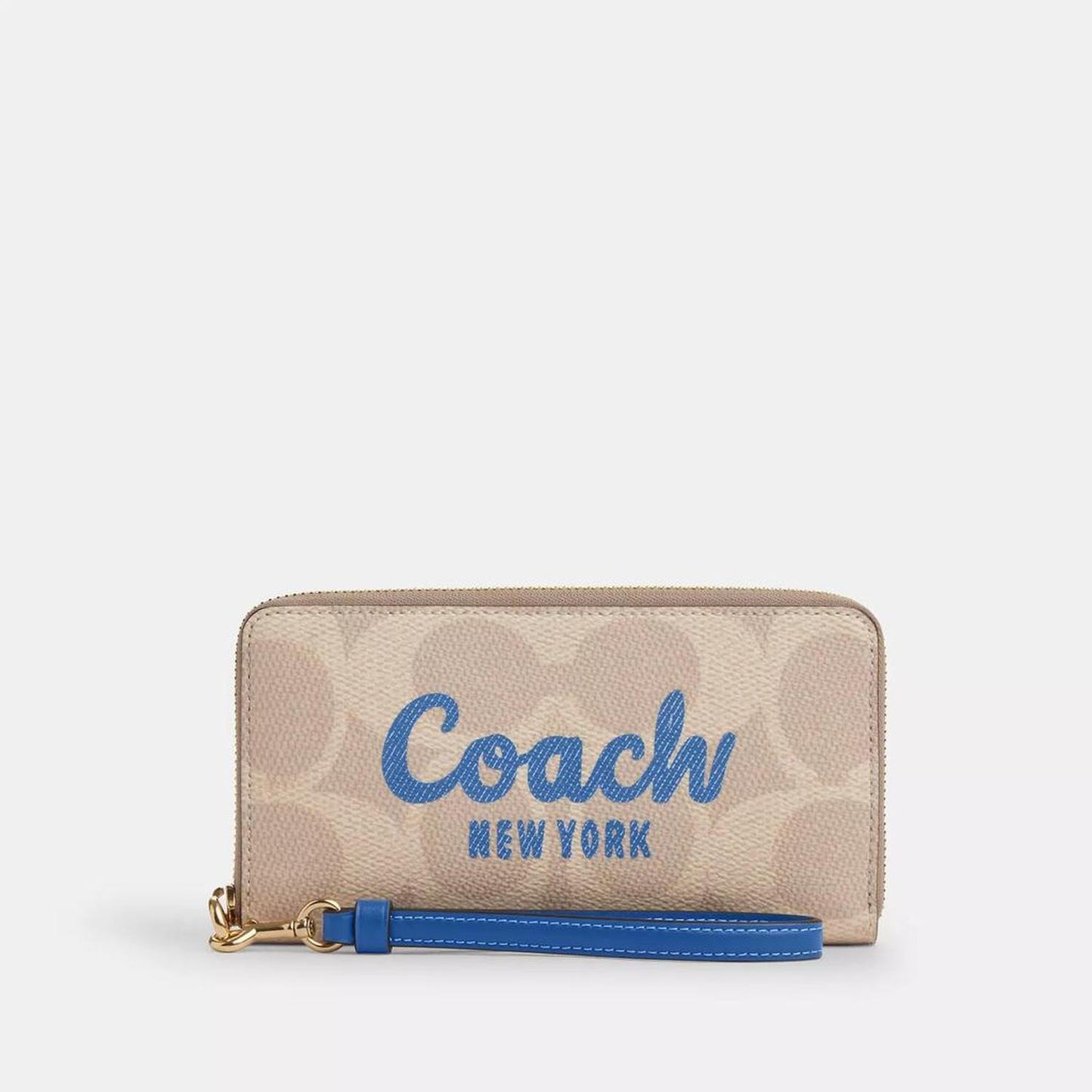 Long Zip Around Wallet In Signature Canvas With Coach Graphic