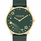 Women's Elliot Green Leather Strap Watch