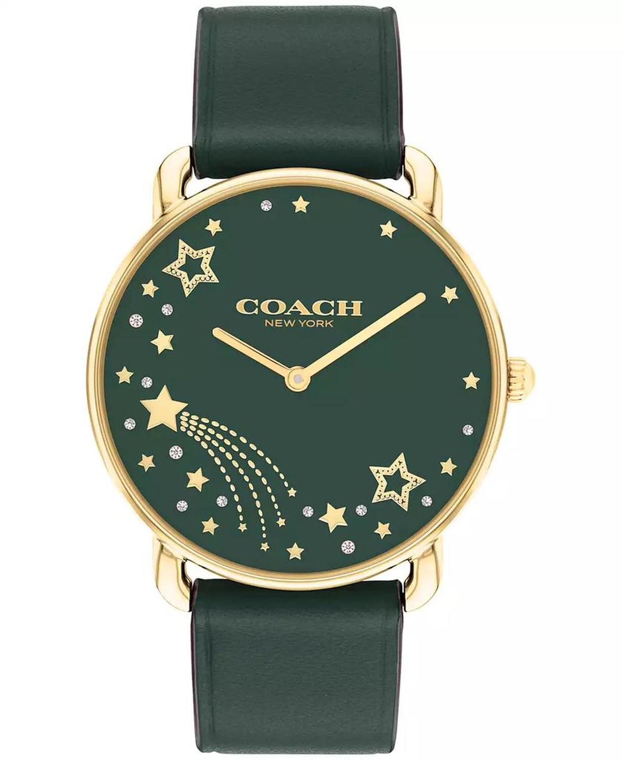 Women's Elliot Green Leather Strap Watch