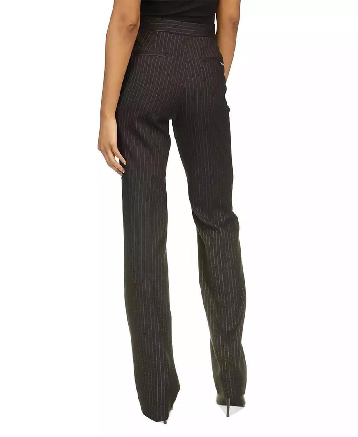 Women's Pinstriped Boot-Cut Trousers