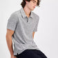 Men's Classic-Fit Textured Space-Dyed Polo Shirt