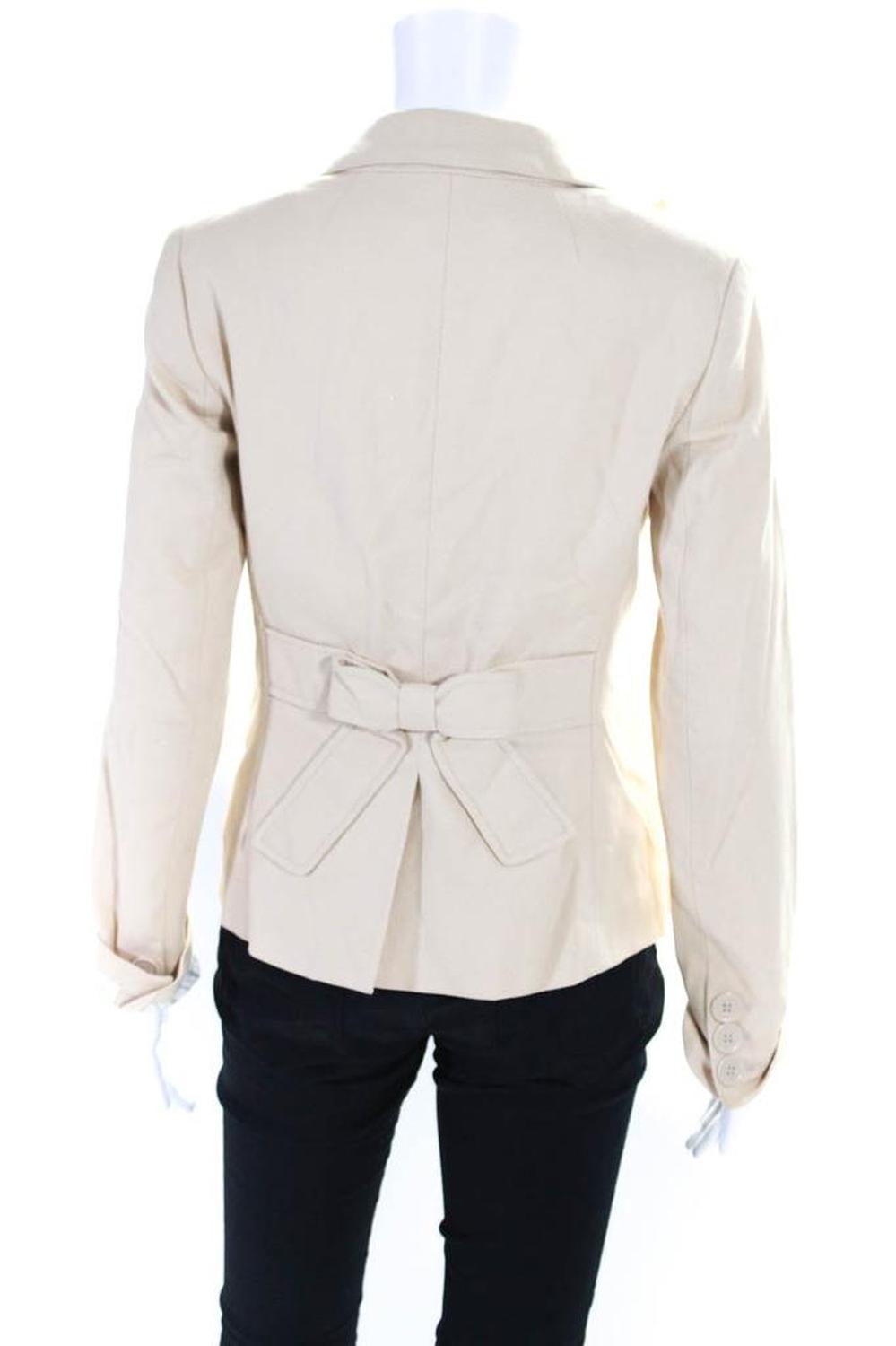 Marc Jacobs Women's Long Sleeves Lined One Button Blazer Beige