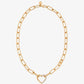 Pavé Heart Curb-Link Necklace