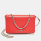 Red Leather New York Sylvie Chain Crossbody Bag