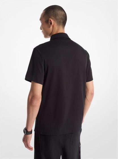 Cotton Zip Polo Shirt