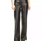 MICHAEL Women's Faux-Leather Sailor Pants