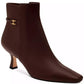 Women"s Rebecca Buckle Kitten-Heel Leather Booties