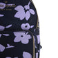 Womens Floral Print Zip Closure Backpack Navy Purple