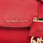 Michael Kors Red Leather Mini Ava Top Handle Bag