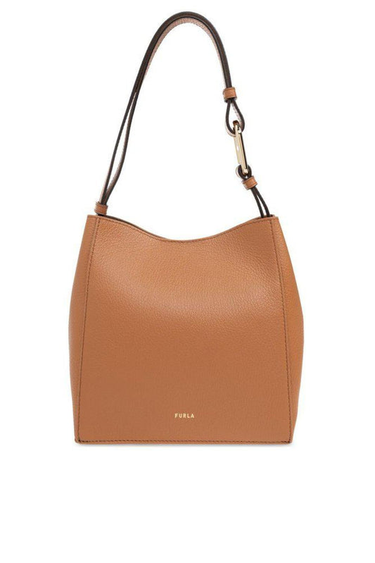 Furla Nuvola Logo Printed Mini Bucket Bag