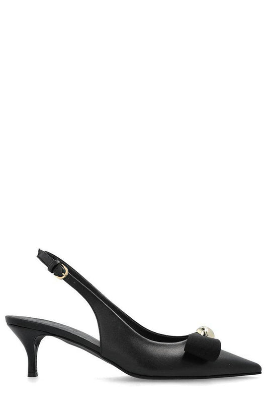 Furla Bow-Detailed Slingback Pumps