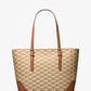 Aria Large Signature Logo Jacquard Tote Bag