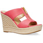 Womens Zipper Canvas Wedge Sandals