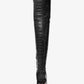 Cosmo Crocodile Embossed Leather Boot