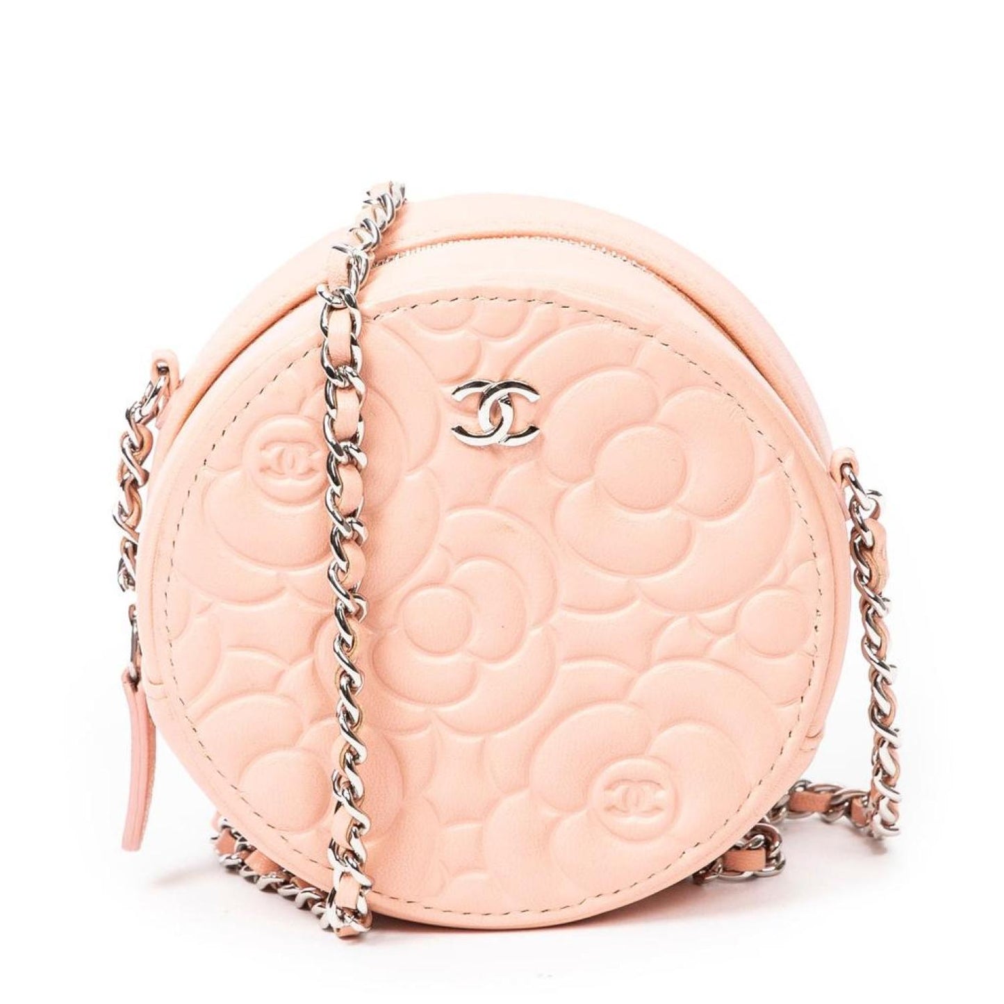 Mini Round Camellia Chain Crossbody