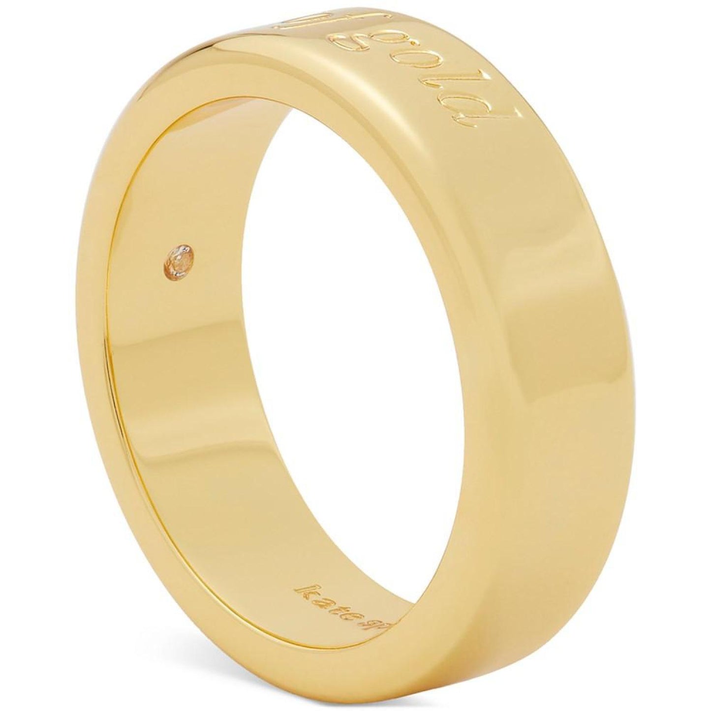 Engraved Idiom Script Band Ring