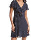 Womens Polka Dot Recycled Polyester Mini Dress