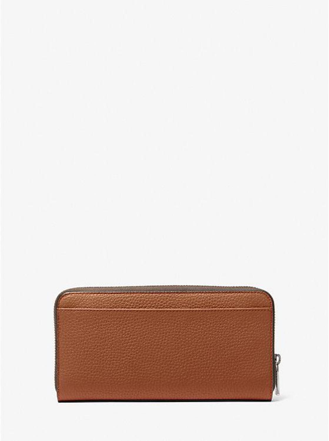 Hudson Pebbled Leather Zip-Around Wallet