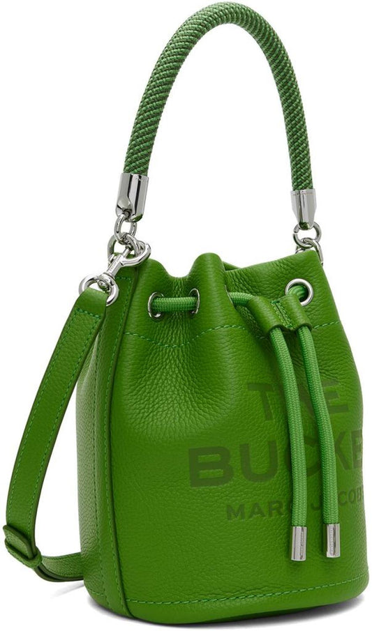 Green 'The Leather Bucket' Bag