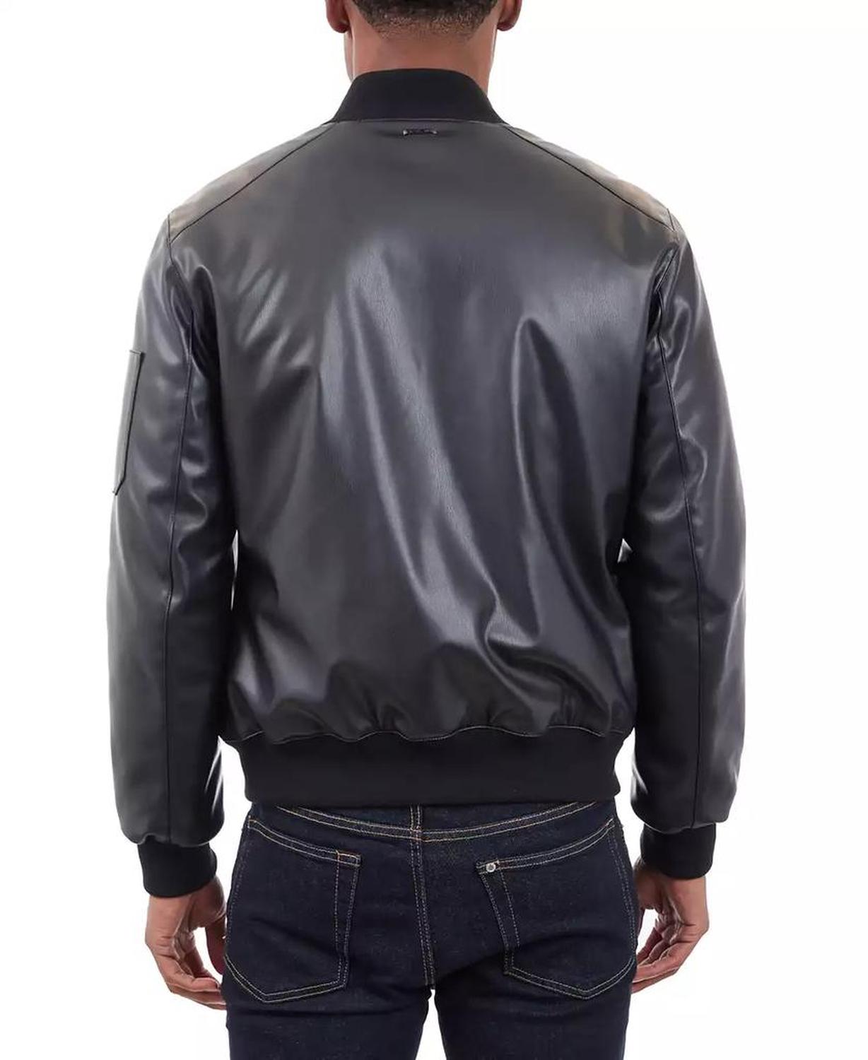 Men's Faux Leather Moto Jacket