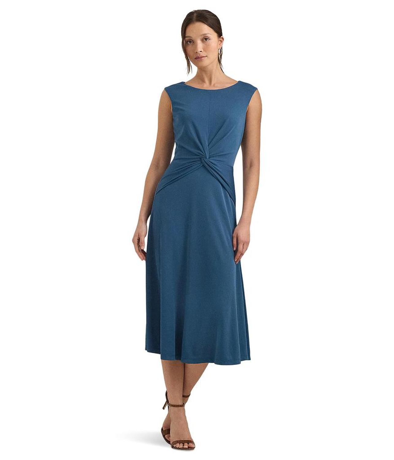 Twist-Front Jersey Dress