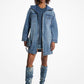 Oversized Hooded Denim Coat