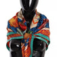 Dolce & Gabbana Multicolor Fans Dragon Nylon Shawl Wrap Scarf