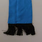 Dolce & Gabbana Royal Blue Scarf Neck Wrap Shawl Silk Scarf