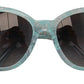 Dolce & Gabbana Elegant Blue Lace Detail Sunglasses