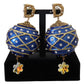 Dolce & Gabbana Elegant Dangling Crystal Christmas Ball Earrings