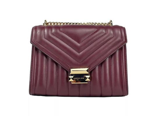 Whitney Medium Chain Shoulder Flap Crossbody Women's Oxblood