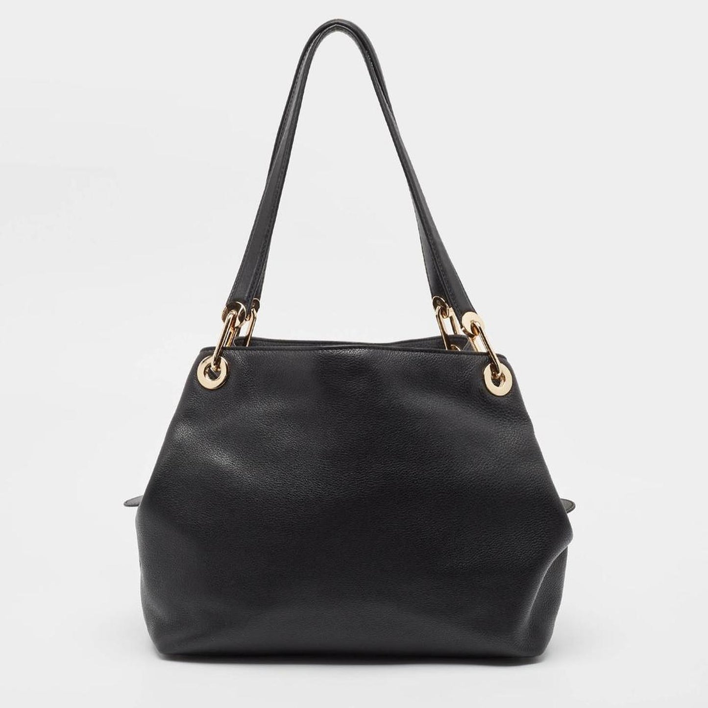 Michael Kors Black Leather Large Raven Shoulder Bag