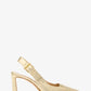 Darrington Metallic Crackled Leather Slingback Pump