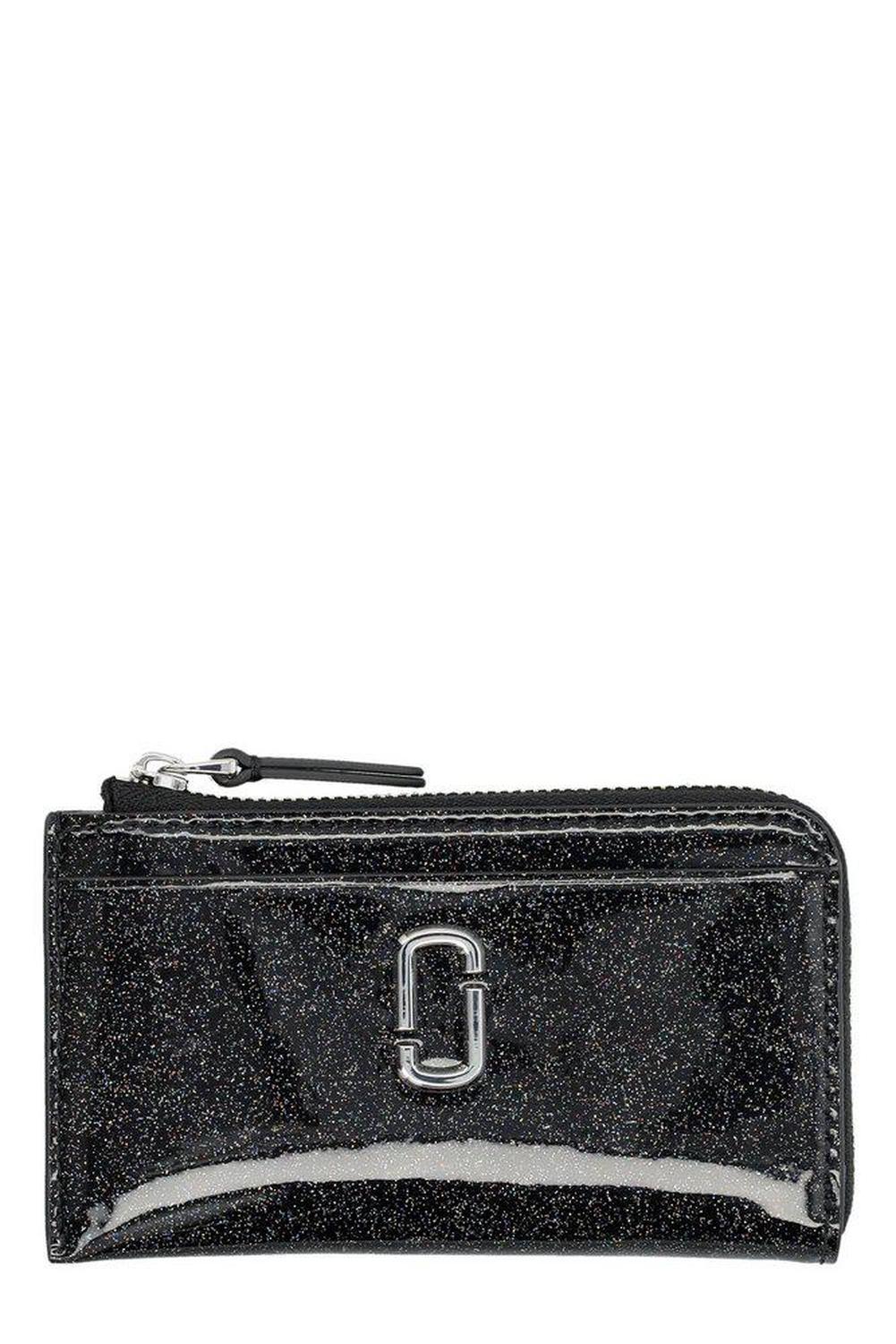 Marc Jacobs The Coated Glitter J Mark Top Zip Multi Wallet