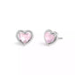 Faux Stone Halo Heart Stud Convertible Earrings