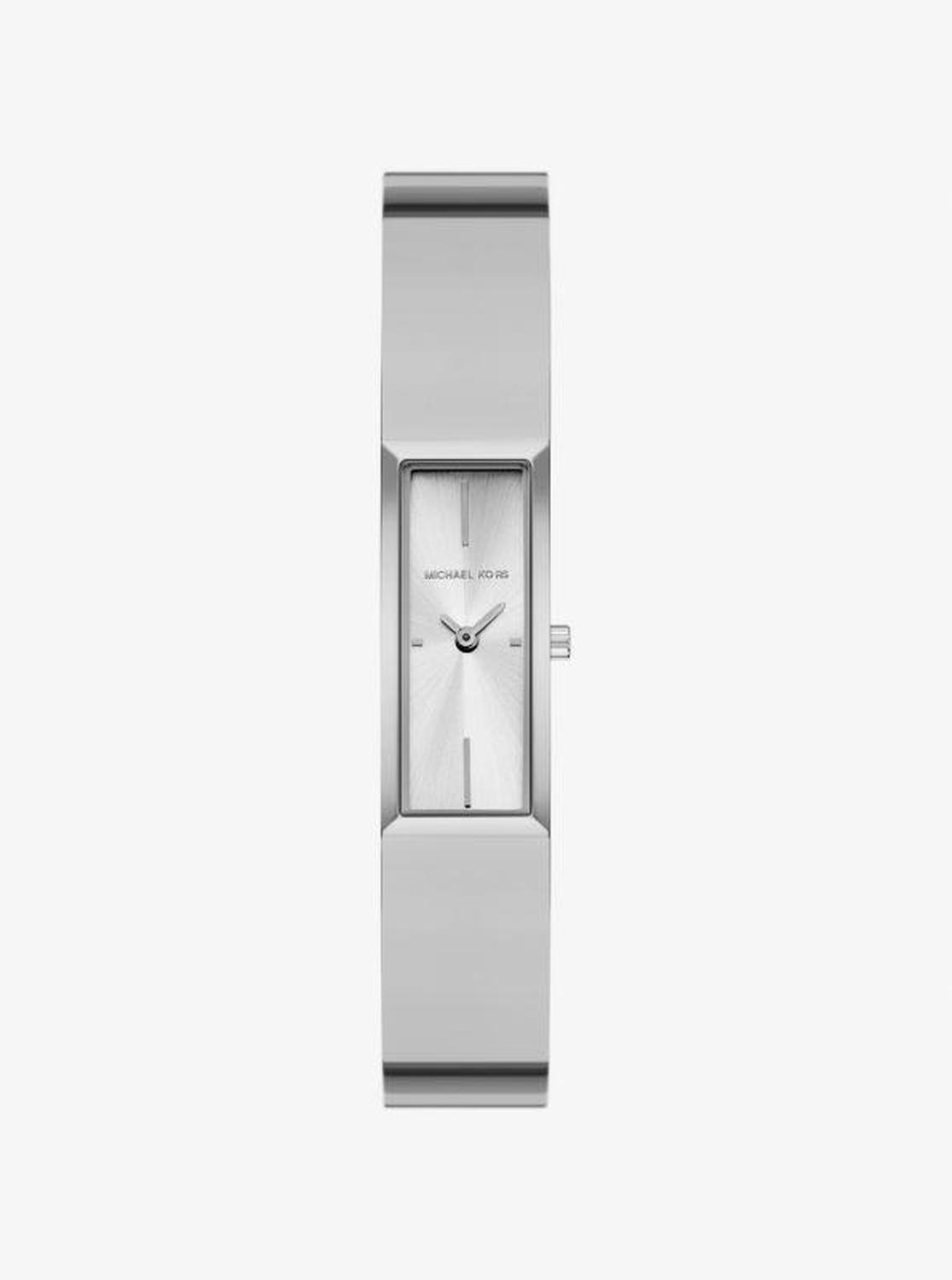 Yazmeen Silver-Tone Bangle Watch