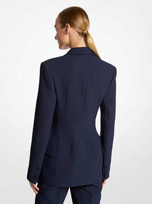 Belted Crepe Sablé Sculpted Blazer