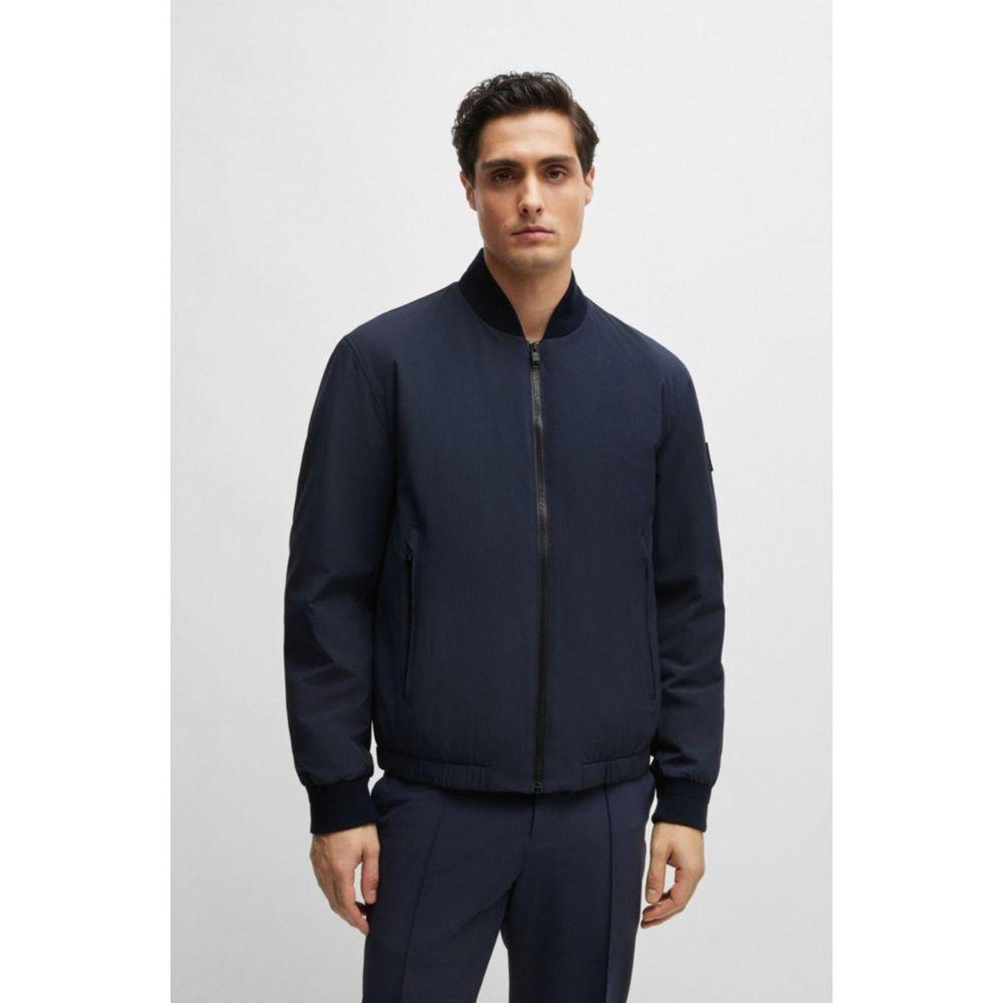 Regular-fit jacket in bi-stretch fabric